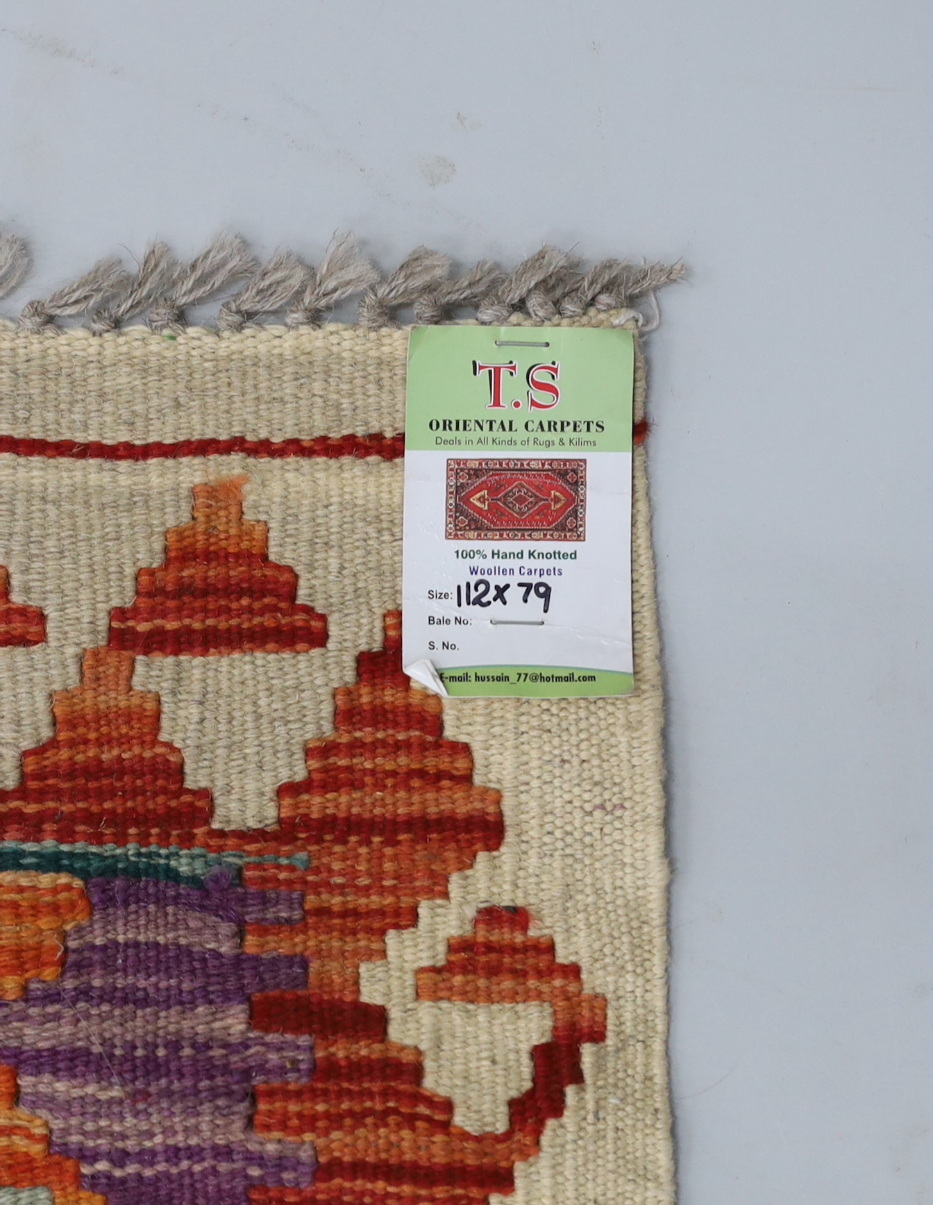 An Anatolian Kilim polychrome rug, 100 x 78cm